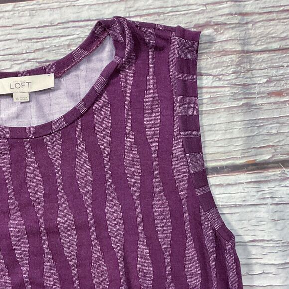 Ann Taylor Loft Womens Dress size XS Purple Pullover Tank Top Soft Comfy Stretch - Picture 7 of 9